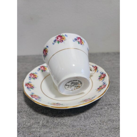 Vintage Colclough Tea Cup Rose Boarder Gold Gilt Shabby Chic Decor - Picture 9 of 10